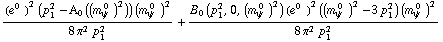 ((e^(0  ))^2 (p _ 1^2 - A _ 0  ( (m _ ψ^( 0  ))^2 )) (m _ ψ^( 0  ))^2)/(8 π^2 p _ 1^2) + (B _ 0 (p _ 1^2, 0, (m _ ψ^( 0  ))^2) (e^(0  ))^2 ((m _ ψ^( 0  ))^2 - 3 p _ 1^2) (m _ ψ^( 0  ))^2)/(8 π^2 p _ 1^2)