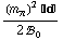 ((m _ π^(�   ))^2 ����)/(2 !, _ 0^(  ))